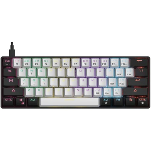 Gamdias Tastatura Aura GK2 Mehanička 60% RGB belo/crna Slike