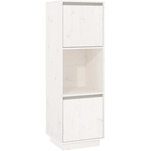 Maison Chic Visoka omara - Komoda - Predalnik bela 38x35x117 cm trdna borovina, (21720553) Cene