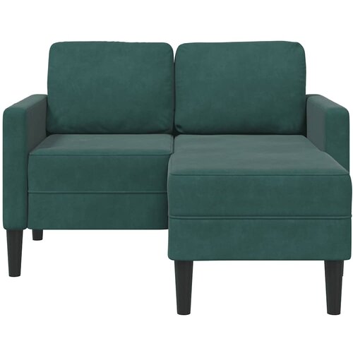 SOFA 2-sjed s ležaljkom u obliku slova L tamnozelena 125 cm Slike