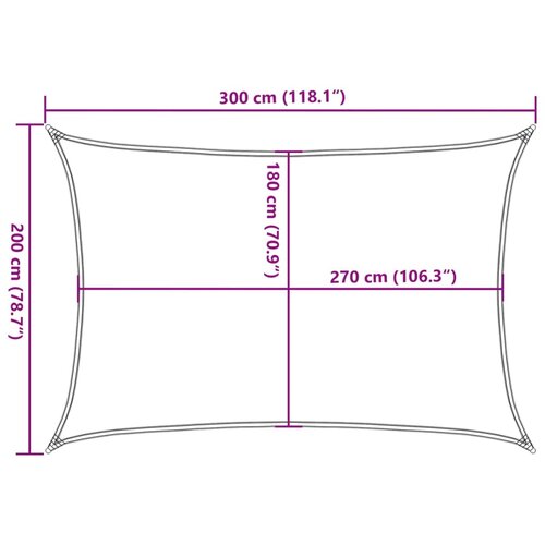  Jedro za za&amp;scaron;titu od sunca 160 g/m&amp;sup2; pravokutno pijeska 2x3m HDPE Slike