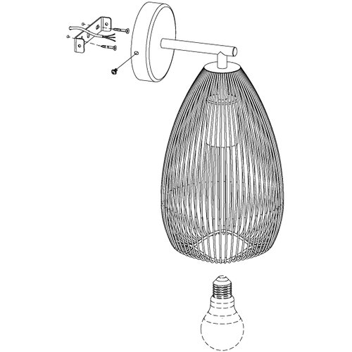 Eglo 49143 - zidna svetiljka clevedon 1xE27/60W/230V Slike
