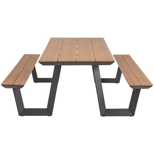 Ambia Garden VRTNA GARNITURA aluminij antracit, barva tikovine Slike