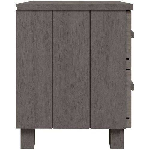 VidaXL noćni ormarići 2 kom svjetlosivi 40x35x44,5 cm masivna borovina Slike