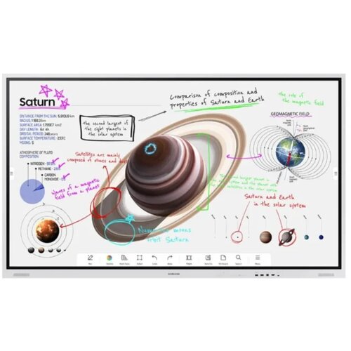 Samsung interaktivni zaslon FLIP WM85B (LH85WMBWLGCXEN), IR Touch, HDMI Out, USB-C - - 85 Slike