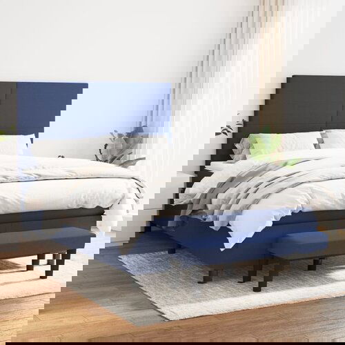 The Living Store Box spring postelja z vzmetnico modra 140x200 cm blago - Box Spring Postelja, (21512123) Slike