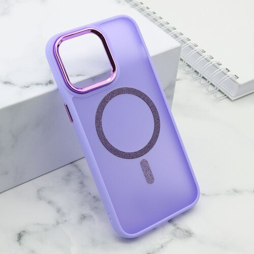 Futrola shining magsafe za iphone 15 pro max/ ljubičasta Slike