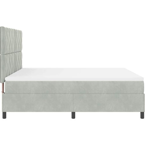  LED Box Spring Krevet Svijetlo siva 180 x 200 cm Bar&amp;scaron;un Slike