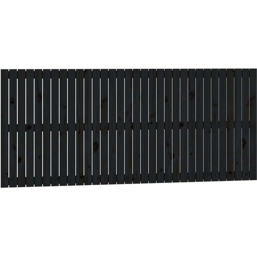  Zidno uzglavlje crni 204x3x90 cm od masivne borovine Slike