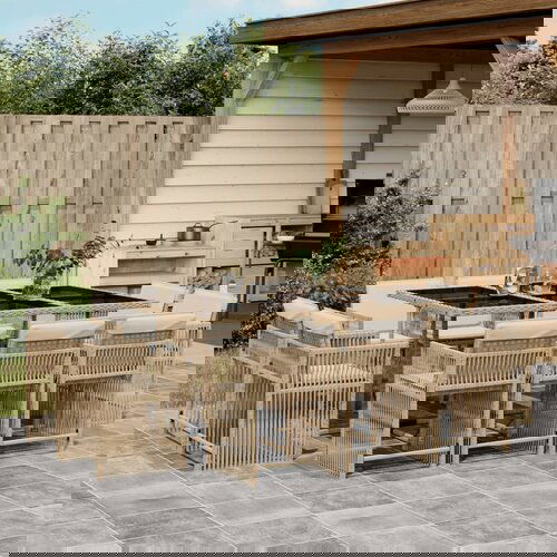 vidaXL 11-dijelni vrtni blagovaonski set od poliratana s jastucima bež Cijene