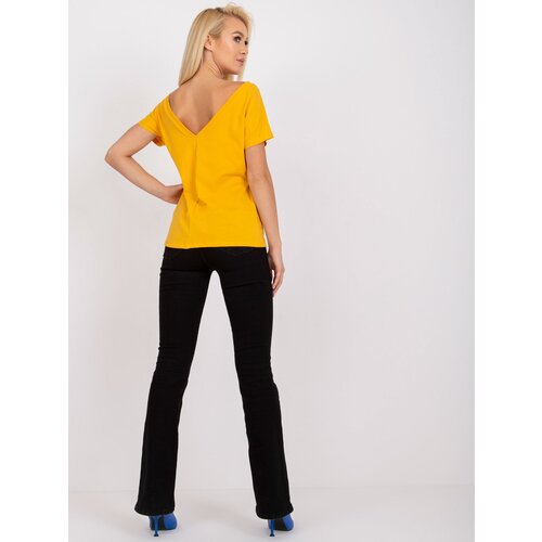 BASIC Feel Good T-shirt-RV-TS-4662.86-dark yellow Cene
