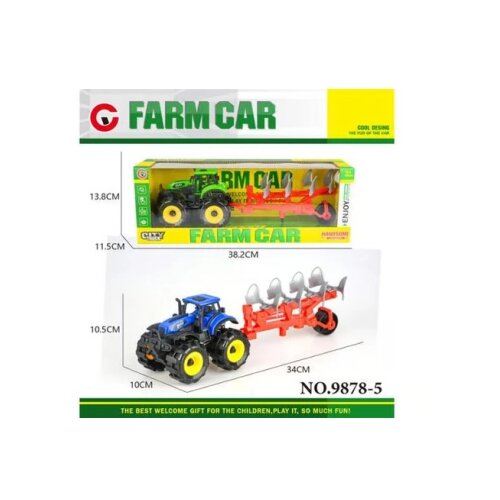Hk Mini igračka farmerski traktor, plavo-crveni Cene