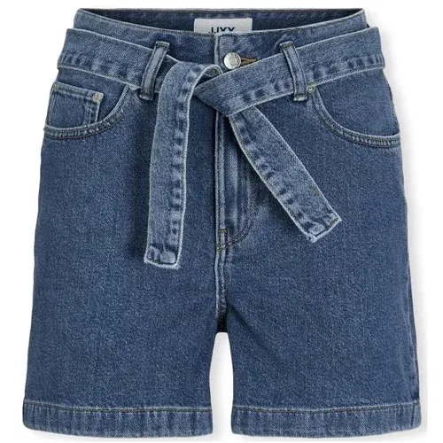 JJXX Kratke hlače & Bermuda Celen Shorts - Medium Blue Denim Modra