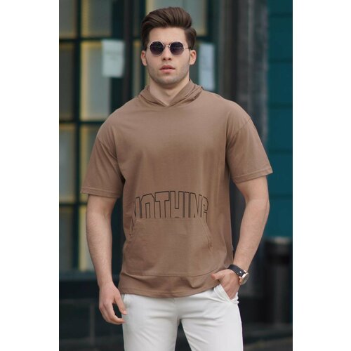 Madmext Men's Brown Printed T-Shirt 5236 Cene