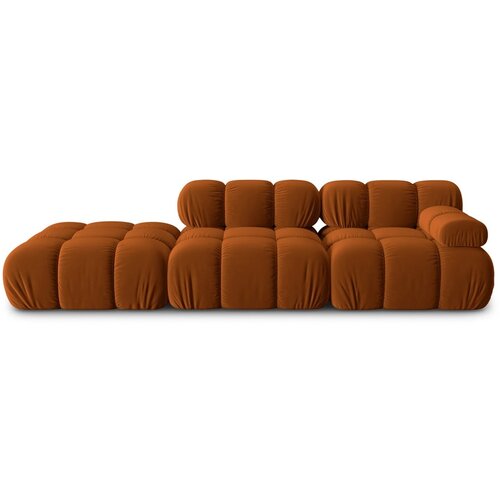 Micadoni Home oranžna žametna sedežna garnitura 282 cm bellis &amp;ndash; Slike