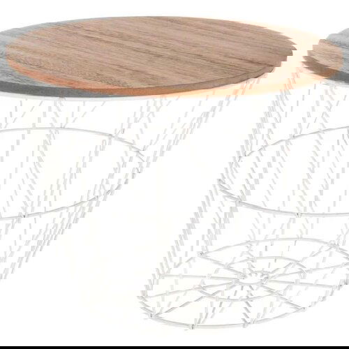 Atmosphera STO 38X30, 5CM MDF/CELIK BEO Cene