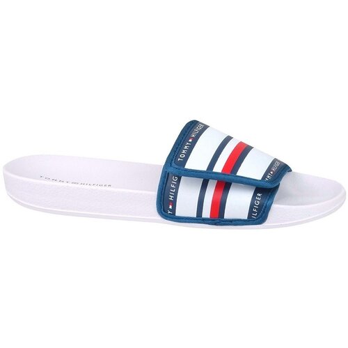 Tommy Hilfiger Natikači Maxi Velcro Pool Slide Bela Slike