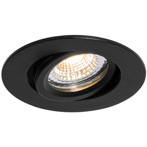 QAZQA Vgradna točkovna svetilka črna nagibna 6,5 cm vključno z LED IP54 Ultra Slim - Pupil Cene