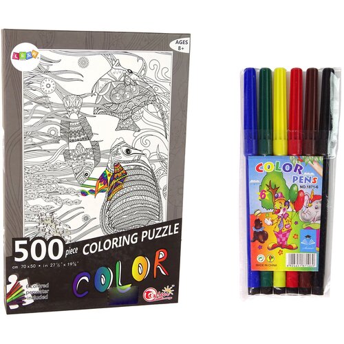 Puzzles to colour 500 pieces Fish Ocean Cene