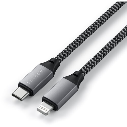 Satechi USB-C to Lightning Short Cable 25cm - vesoljsko siva, (20689997) Cene