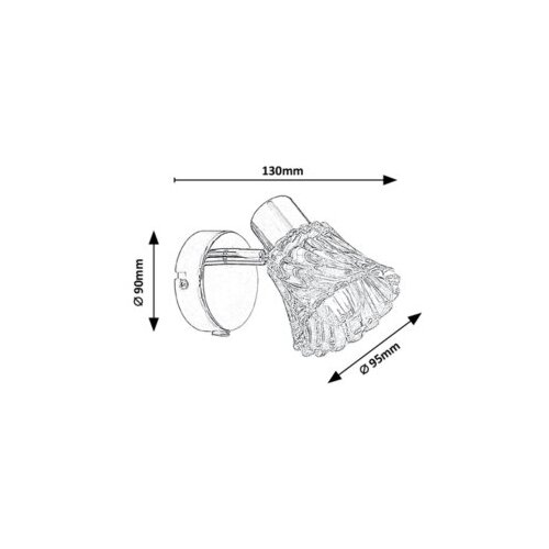 Rabalux hestia,spot, E14 1x40W,hrom Cene