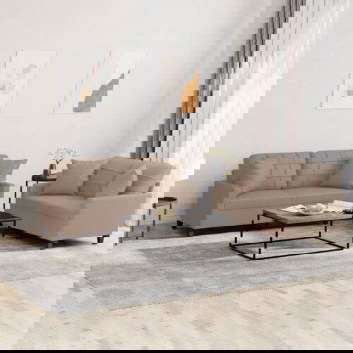 vidaXL 2-dijelni set sofa s jastucima boja cappuccina od umjetne kože Cijene