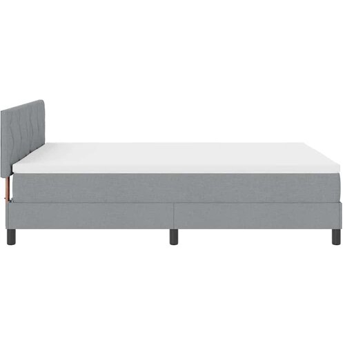  Krevet s opruga kutije Svjetlosiva 140 x 190 cm tkanina Slike