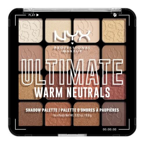 NYX Professional Makeup Ultimate Warm Neutrals paleta sjenila za oči 12.8 g Slike