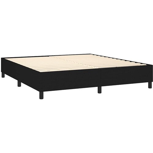  box spring s madracem LED crni 180x200 cm od tkanine Slike