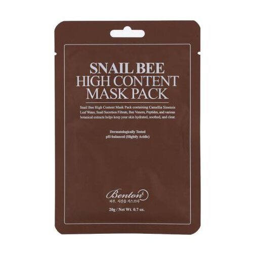 Benton Snail Bee High Content Mask Pack maska za lice za sve vrste kože 20 g unisex Cijene