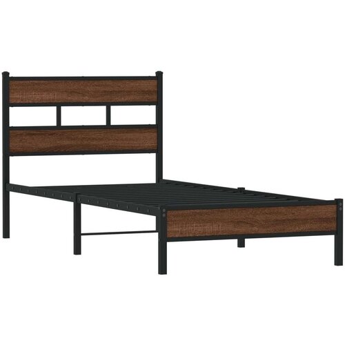 VidaXL Okvir kreveta bez madraca smeđa boja hrasta 90 x 200 cm drveni Slike