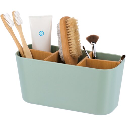 Tendance organizator pravokutni 5 pregrada, Plast/bambus zelena Slike