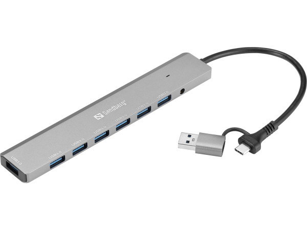  USB-C/A v 7 x USB 3.0 Hub Cene