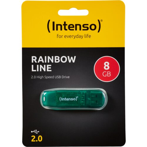  (Intenso) USB Flash drive 8GB Hi-Speed USB 2.0, Rainbow Line, ZELENI – USB2.0-8GB/Rainbow Cijene