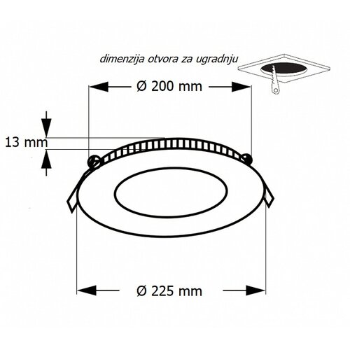 Bb Link LED PANEL UGRADNI CCT 18W KRUG Cene