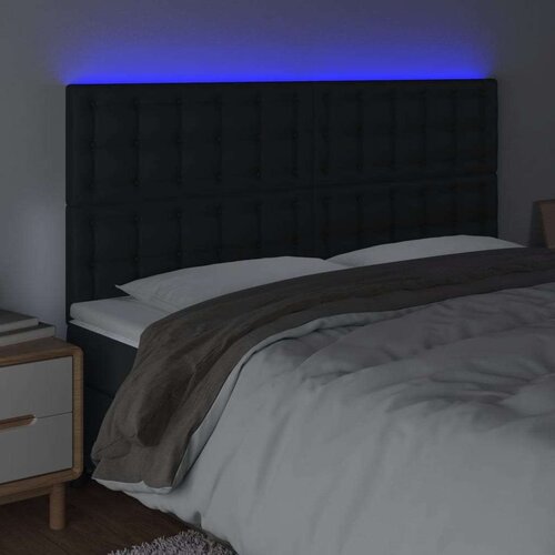  Uzglavlje crno 160x5x118/128 cm od umjetne kože Slike