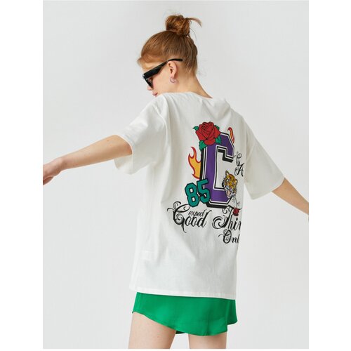 Koton T-Shirt - Ecru - Regular Slike