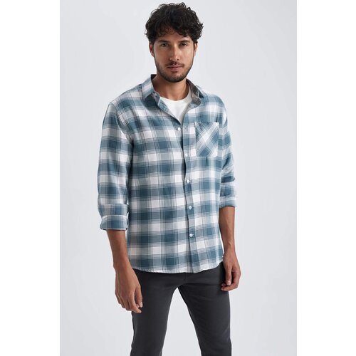 Defacto Modern Fit Plaid Long Sleeve Shirt Slike