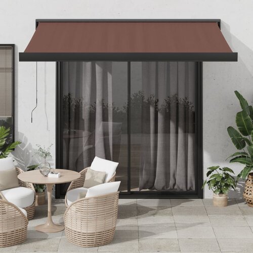 vidaXL ročno zložljiva tenda rjava 350x250 cm Cene