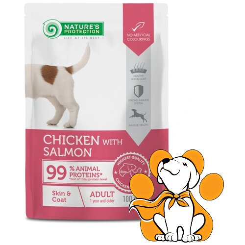 Nature's Protection chicken with salmon 100g,Za pse sa osetljivom kožom i dlakom Cene
