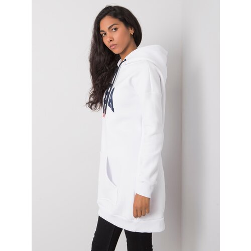 Fashion Hunters RUE PARIS Women&amp;#039;s white sweatshirt with a print Slike