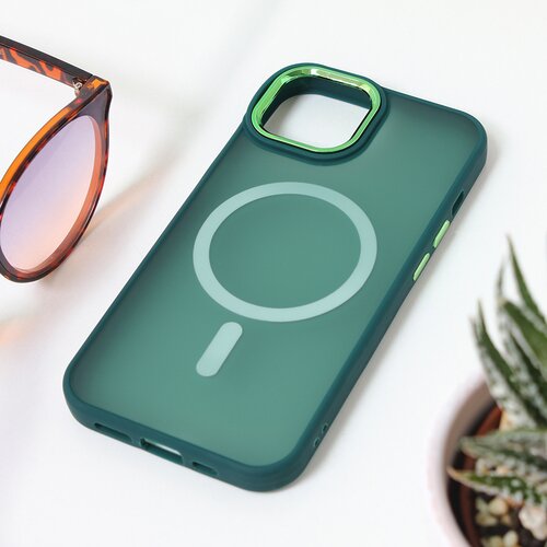  maska za mobilni telefon iphone 14 colorful, magsafe, tamnozelena Cene