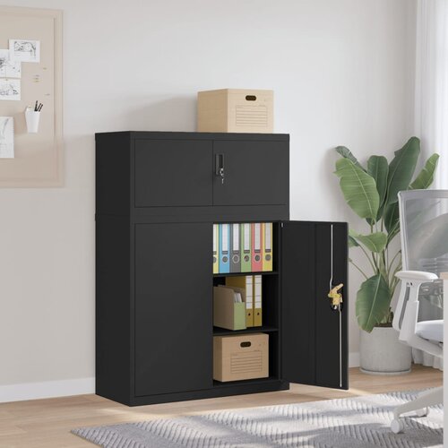 vidaXL Ormarić za spise crni 90x40x130 cm čelični Cijene