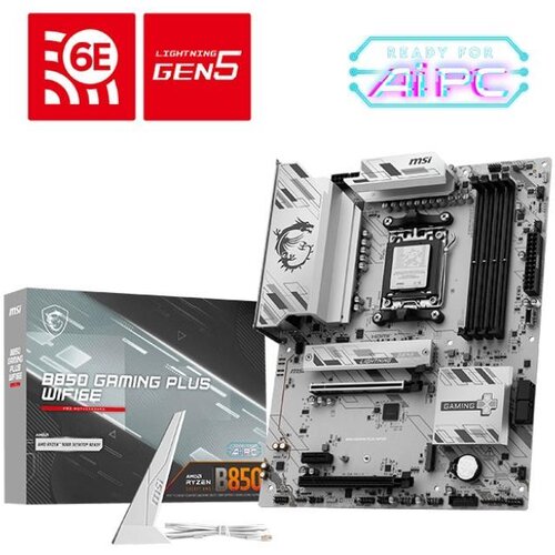 MSI Mb Am5 B850 Gaming Plus Wifi6E 4xddr5 8200Mhz (O.C), Dp, Hdmi, Pci-Ex16 5.0, Pci-Ex4 4.0, 2xpci-Ex1 3.0, 3xM.2, 4xSata3, Bt 5.3, 7E80-001R Cene