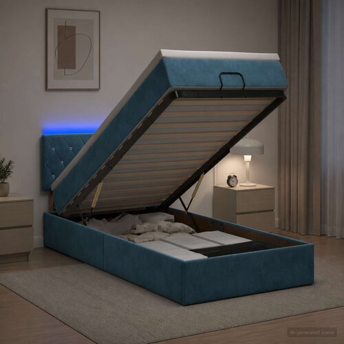 od pjene s madracem i LED-om Tamno plava 90 x 200 cm Cene