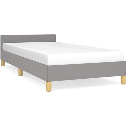  Okvir za krevet bez madraca svjetlosivi 80x200 cm od tkanine Slike