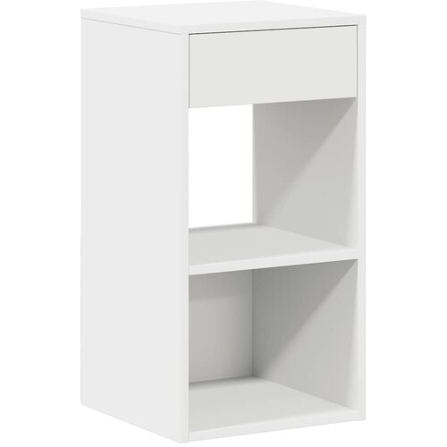 Maison Chic Nočna omarica - Nočna miza z predalom bela 35x34x66,5 cm, (21690621) Cene