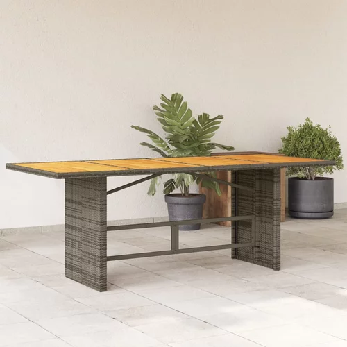 Vrtni stol s pločom od drva bagrema sivi 190x80x74 cm poliratan