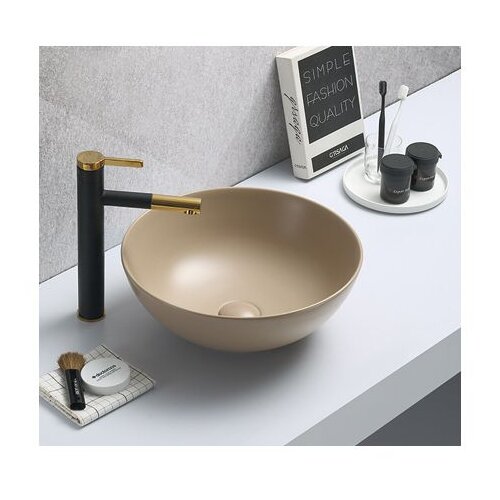 Minotti lavabo nadgradni &oslash;415x155 mat bež Cene
