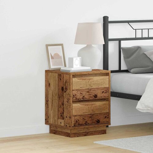  Noćni ormar s ladicama 2 pcs Staro drvo 39 x 34,5 x 50 cm Cene
