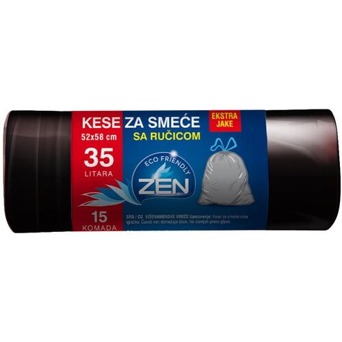 Zen Kese za smeće sa ručicom, 35 l, 15 komada Slike